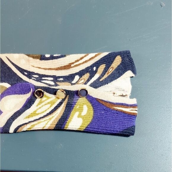 Chico's Zip Neck Sheer Sweater - Picture 3 of 9